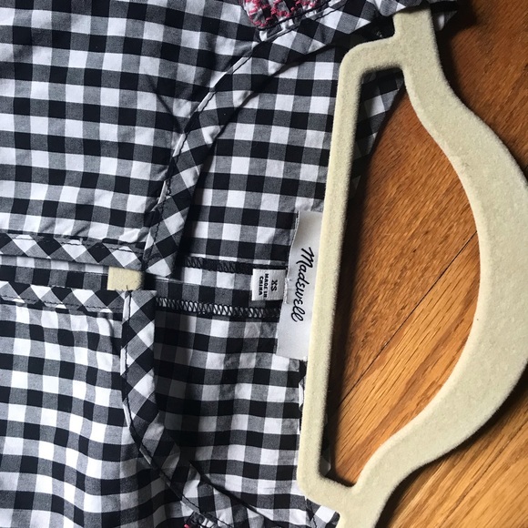 NWOT madewell smocked gingham blouse - Picture 6 of 8